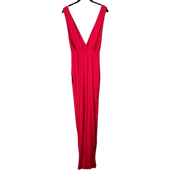 Superdown Erika Deep V Jersey Maxi Dress Red Size XS NWT - Picture 7 of 12